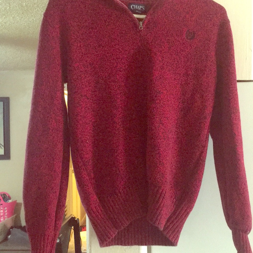 Chaps Red and Black Sweatshirt